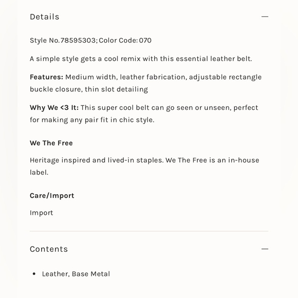 Free people we the free Jona belt - Picture 6 of 16